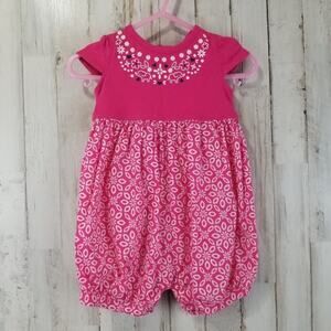 You By Carter’s Hot Pink Baby Girl Romper, 6 Months